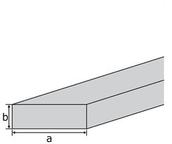 Aluminij-Ploščato EN-AW 6060 (AlMgSi0,5) 120x40 mm stisnjeno T66 dolžina 6m