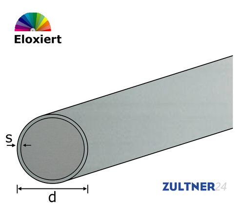 Alu Rundrohr eloxiert